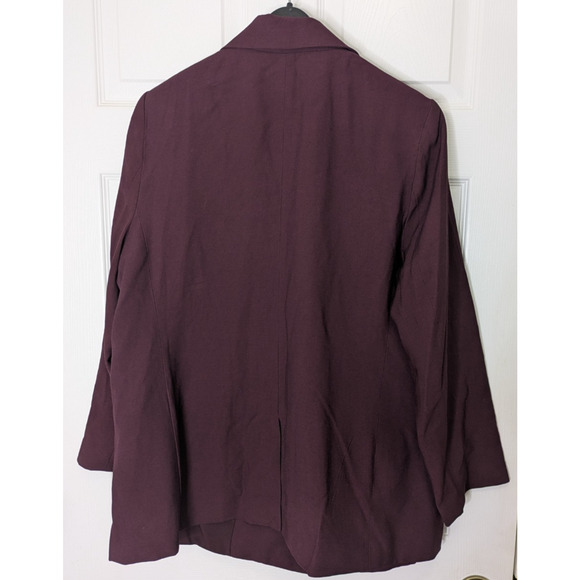 Womens Double Breasted Blazer XXL Maroon Lined Suit Jacket - Picture 3 of 10